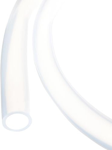 Rebower Tuyau en Silicone de 1M (3Pieds) 16mm DI 22mm DE Transparent pour Usage Industriel, Tuyau en Plastique Clair en Silicone pour Pompage, Vidange, Irrigation, Brassage, 5/8 x 0,87
