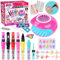JONRRYIN Kit Unghie Bambina, Giocattoli Bambina Set, Unghie Set Manicure Gioco, Kit Gioco Per Unghie Bambina, Kit Smalto per Unghie per Ragazze 6 7 8 9 10 Anni, Gioco di Nail Art