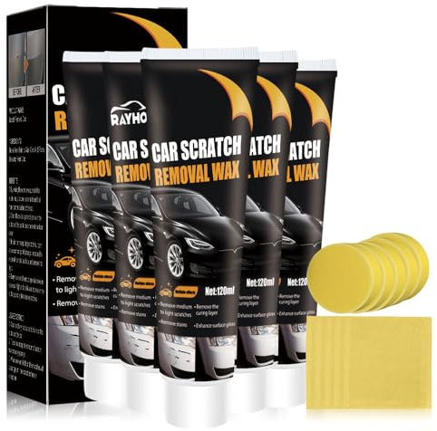 Auto-Kratzer-Reparaturpaste, 2024 Neu Kratzer-Reparatur Wachs für Auto, 120ml Autolack Reparatur Polieren Paste, Auto Kratzerentfernungs,Auto-Kratzer-Entferner für Entfernung Tiefen (5 Set)