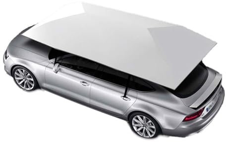 FANYING Tente Parapluie de Voiture entièrement Automatique, Parasol Pliant Portable pour abri d'auto, Isolation Thermique extérieure, Protection Solaire sur Le Toit avec télécommande,Silver-4.5m