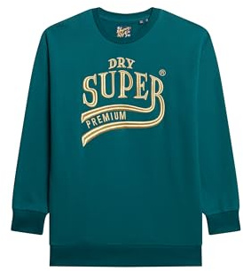 Superdry Damen Luxe Sweatkleid mit Metallic-Logo