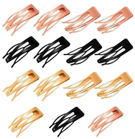 KSOIQPU 15 Pièces Pinces à Cheveux en Métal Double Poignée,barrette cheveux femme,barrette cheveux fille