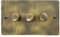 Flat Antique Brass LED Dimmer (3 Gang) - FAB523