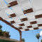 Giuri Tessuti - Fascia Ombreggiante in TESSUTO Outdoor da 310 g/m² per pergola e gazebo - Telo copertura a onda da esterno al metro lineare (60 CM, BIANCO)