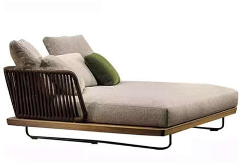 MOLVUS Terrassenmöbel für den Innen- und Außenbereich, für den Hinterhof, Veranda, Garten, Pool, Balkon-Sets, Terrassen-Sitzgruppe, Sofa, Couchtisch (Größe: Schlafsofa)