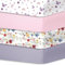 Stretch Sheet für Kinderbett, Spannbettlaken, 70 x 140 cm, Spannbettlaken, Öko-TEX Standard 100, 4 Stück, Schmetterlinge und Blumen
