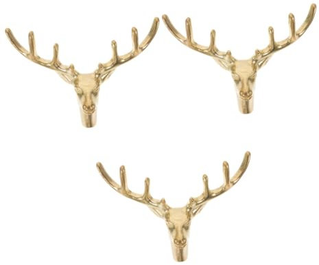 OSALADI 3stücke Vintage Türgriff Im Deer Head Design Kreative Messing Möbelknöpfe Für Schränke Und Langlebige Und Elegante Möbelbeschläge Für Stilvolle Inneneinrichtungen