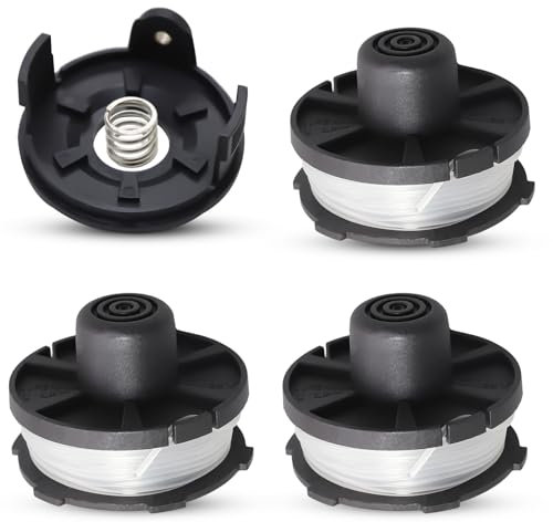 Mtanlo Ersatzfadenspule für Makita 18 V DUR181Z/ DUR181RF/ DUR181RF/ DUR181, Rasenmäher Makita 196146-9/195858-1, Spule mit 1 Spulenabdeckung, 3 Stück