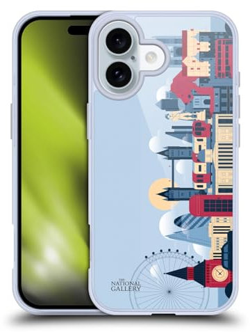 Head Case Designs Offizielle The National Gallery London Skyline Kunst Soft Gel Handyhülle Hülle kompatibel mit Apple iPhone 16