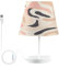 Mnsruu Lampe de table à motifs roses, beiges et gris pour chambre à coucher, lampe de chevet 3 couleurs avec ampoule LED pour salon, bureau, S