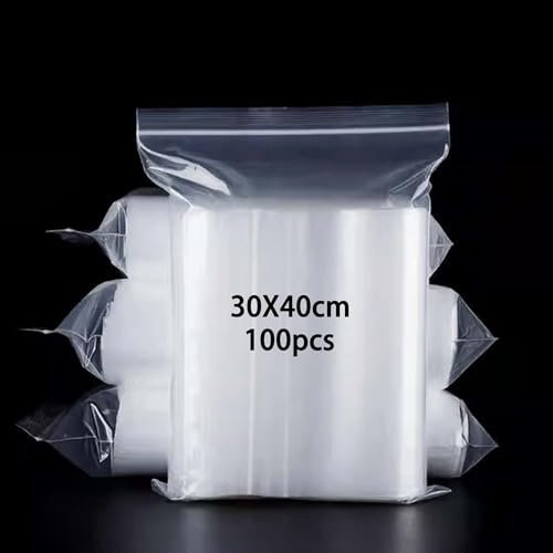 newlng 100piece Plastic Sealable Seal Bags 30cm * 40cm Resealable Clear Plastic Suitable for Books Documents Clothes Sweaters Jackets Shirts Hats Scarves Shoes Travel Storage Sorting