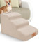 MASTERTOP Dog Steps for Bed, 3-Step Non-slip Dog Steps for Sofa, High Density Foam Pet Step Stairs with Removable Cover, Waterproof Dogs Stairs for Small Dogs and Pets, 60 x 40 x 40cm