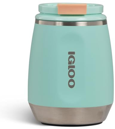 IGLOO Wine Weinbecher – Doppelwandiger Edelstahl Thermobecher mit Deckel, mint, 300ml – Isolierter Weinkühler für unterwegs, Camping, Garten & Picknick – BPA-frei, stilvoll & langlebig