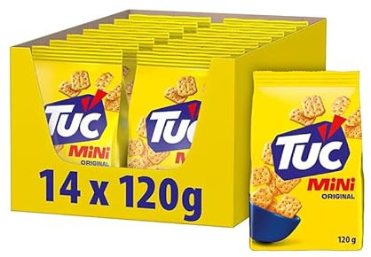 TUC Mini Original – Fein gesalzene Snack-Cracker im Mini-Format – 120g