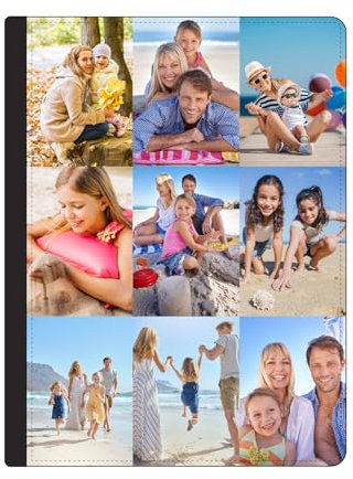 Personalised Case Compatible for All Apple iPad Models iPad 10th (Gen) 10.9, 9th (Gen) 10.2, 8th (Gen) 10.2-inch, 7th (Gen) 10.2, 6th (Gen), 5th (Gen) 9.7, iPad Air (9 Photos) Collage Layout