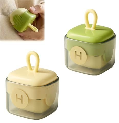 Mini Rodillo de Pelusas Portátil – 2 Unidades para Bolsos y Maletas | Gel Lavable con Adhesivo Permanente | Elimina Pelusas en Ropa, Sábanas y Asientos de Coche