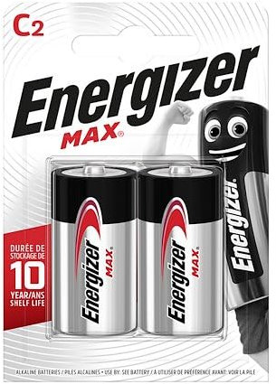 Energizer - Pilas alcalinas C, lr14, energizer max, paquete de 2 - El lote