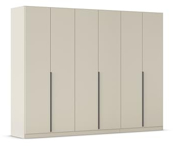 Rauch Möbel Alabama, Kleiderschrank, Farbe Beige, Breite 271 cm | Schrank, 6-türig, Zubehör Premium, für Schlafzimmer, Kinderzimmer, Garderobe, Flur