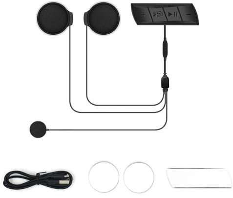 Kueohse Casque de Moto Casque Bluetooth 5.0 Interphone Sans Écouteur avec Micro Réduction Du Bruit Casque Facile à Utiliser