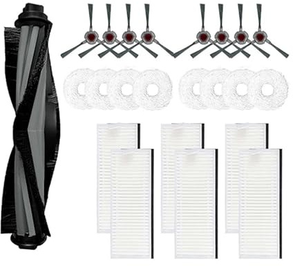 WKFBIFLY Compatible With Yeedi Mop Station Pro Robot Vacuum Cleaner Accessory Spare Parts Main Roller Side Brushes Hepa Filter Mop Cloth