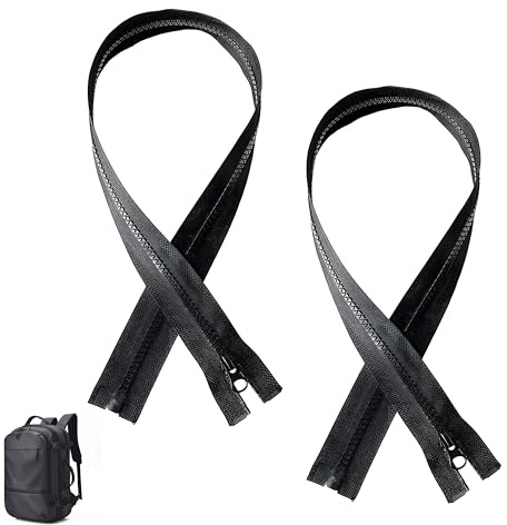 2 Stück Reißverschluss Teilbar, 70 cm Trennende Jacke Reißverschlüsse Nylon zum Nähen Zipper Universal Metall Ersatz Reissverschlus für Kleidung Mantel Bettwäsche Taschen 1-Weg offenes Ende#5