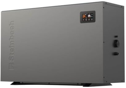 STEINBACH Wärmepumpe Silent 11 – 049314Z – Inverter Pool Wärmepumpe bis 50.000 l – Heizleistung 11 kW – Heiz- und Kühlfunktion – Touch-Display – Mit WLAN App-Steuerung – effizientes R290-Kältemittel