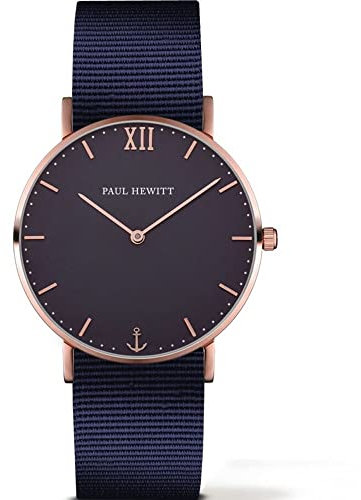 Paul Hewitt Unisex Analog Quarz Uhr mit Nylon Armband PH-SA-R-St-B-N-20