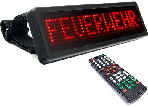 Mobiles LED Einsatzschild Cobra-S mit Akku frei programmierbar - Frontwarnsystem für die Sonnenblende (vorprogrammiert z.B. Feuerwehr im Einsatz, DRK, THW, etc.) (EILIGE MEDIKAMENTE)