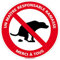 Panneau Déjections Canines Interdites Un Maître Responsable Ramasse. Panneau crotte de chien. Sticker, Panneau PVC ou Aluminium - Diamètre 125 mm - Adhésif - Adhésif -