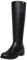 ANUFER Donna Elegante Pelle in Microfibra Ginocchio Stivali Tacco a Blocchi Cerniera Laterale Nero Stivali da Equitazione SN020740 EU40.5