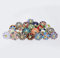 Indian Haat Bazaar Multicolor Decorative Floral Cabinet Knobs - Pack of 20 Pcs - Brass Steel Door Handle Blue Pottery Flower Handmade Home Decor Hardware
