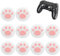 Dpofirs Silicone Rocker Cap, 10Pcs Thumb Grips Cover Joystick Rocker Cover with Cat Paw Pattern, Wear Resistance, Universal Rocker Cap for Switch/Switch Lite (White)