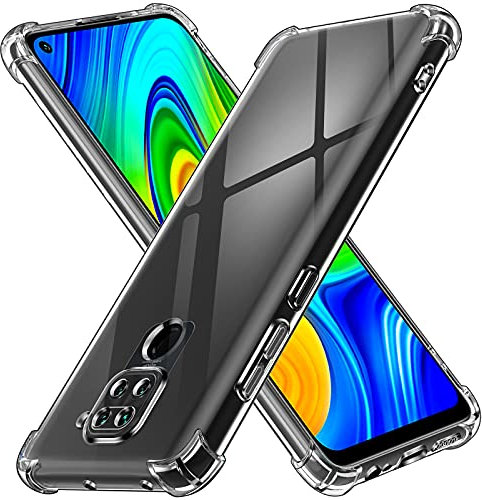 iVoler Cover per Xiaomi Redmi Note 9 / Xiaomi Redmi Note 9 NFC, Custodia Trasparente per Assorbimento degli Urti con Paraurti in TPU Morbido, Sottile Morbida in Silicone TPU Protettiva Case