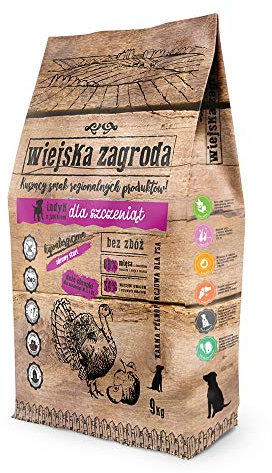 Wiejska Zagroda Hundetrockenfutter Truthahn mit Apfel für Welpen 9 kg