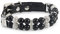 Halsband für Hunde,Strass Hundehalsband,Hundehalsband mit Perle,Bling Glitzernd Leder Katzenhalsband und Verstellbarer,Diamant Halsband Haustier für Hunde,Katzen Welpen(Schwarz,M,1.5X33cm)