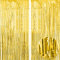 2pcs 3ft X 8.3ft Gold Metallic Tinsel Curtains Aluminum Foil Flow Silk Curtain Background Streamer Birthday Party Wedding Holiday Backdrop Decoration