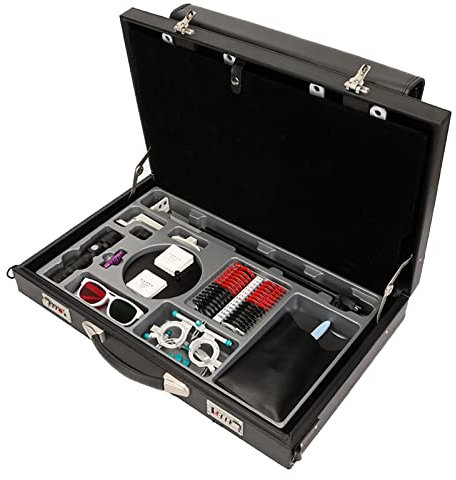 NICHOY Multifunctional Optical Trial Lens Set|Optometry Lens Case|Visual Function Test Case|Portable Toolbox for Ophthalmology Examination|Complete Accessories(Color:black,Size:a set)