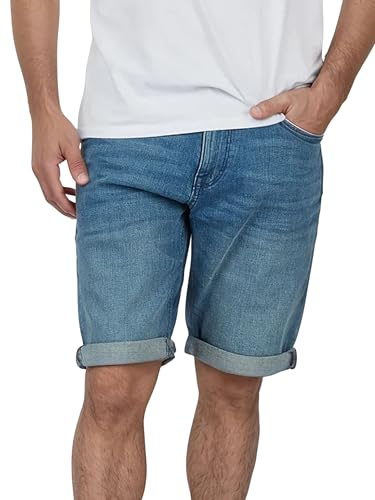 TOM TAILOR Jeans Shorts Herren Stretch Kurz Regular Slim Fit Josh | Kurze Hosen Bermuda Shorts Sommer Denim Einfarbig Blau Schwarz 30 31 32 33 34 36 38 40 42