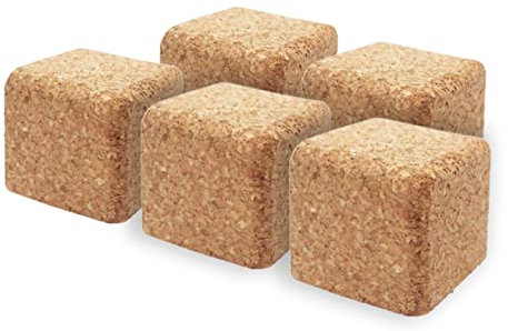 5er-Pack Würfel aus Kork | 6x6x6cm | Geometrische Formen aus Presskork | Korkformen für Hobby, zum Basteln oder den Modellbau | Verschiedene Formen | Kork aus Portugal