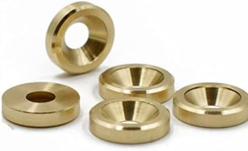 Rondelles de coupelle, rondelle de boulon, 10 pièces M3 M4 M5 M6 joint de tête fraisée en laiton rondelles plates joints de parapluie 8mm-14mm OD 2mm/2.5mm/3mm de longueur (diamètre intérieur: M5x14mm