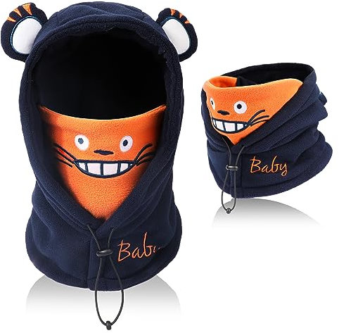 TAGVO Cagoule d'hiver pour Bébé Fille Garçon, Balaclava Casquette Polaire Mignon Animal, Thermique Bonnet Echarpe Hiver, Chaud Cache Oreilles Chapeaux Enfant Ski Snowboard pour Enfant 3 à 10
