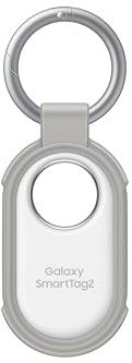 Samsung Galaxy SmartTag2 Rugged Case, GPS Tracker Holder, Tracking Device Protective Cover with Key Ring, Non-Slip Pattern on Side, Bumper Protection on Bottom, EF-RT560TJEGUS, Gray