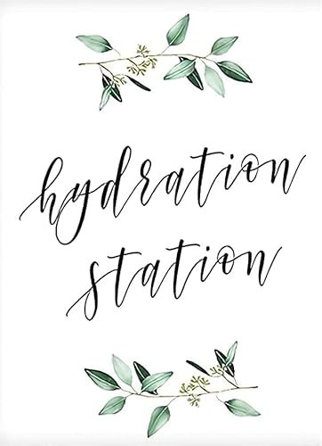 GQWJKSZ Hydration Station Metal Tin Signs Wedding Drinks Bar Decorative Party Bar Signs Beverages Table Decoration Signage Drink Tin Sign 8x12 Inch