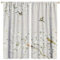 COALHO Lot de 2 rideaux occultants rustiques japonais rétro à motif floral asiatique chinois blanc avec passe-tringle pour chambre à coucher, 114,3 x 53,3 cm (L x l)