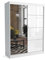 Brent - Kleiderschrank mit Spiegel Suzan, 160cm Breit, Schlafzimmerschrank mit 1 Kleiderstange und Einlegeböden für Kleidung, Kleiderschrank Weiß Matt/Weiß Hochglanz