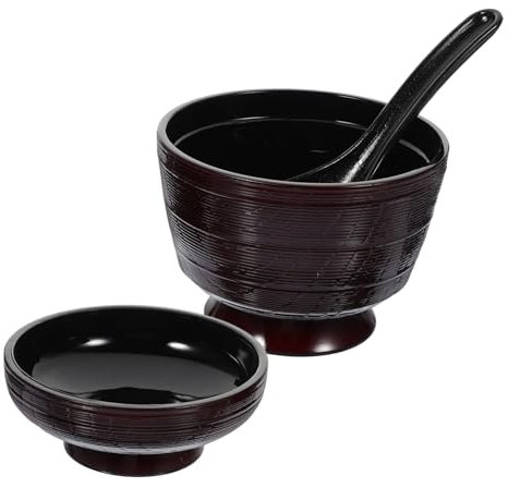 Generico 1 Set Zuppa Di Miso Ciotola Con Coperchio Zuppa Da Portata Ciotola Giapponese Di Cibo Giapponese Ristorante Con Coperchio Ciotole Di Servizio Di Ristorazione