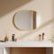 EMKE Badspiegel Oval 45 x 60 cm Ovaler Wandspiegel mit Goldener Rahmen Spiegel Horizontal/Vertikal Dekorativer HD Wandspiegel für Flur/Badzimmer/Wohnzimmer Gold Oval Spiegel