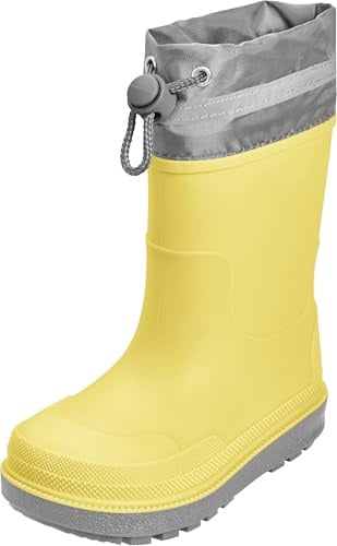 Playshoes Regenstiefel Gefüttert Unisex Kinder Gummistiefel, Gelb Gefüttert, 31 EU