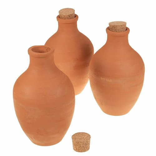 SIDCO Olla 3 x Bewässerer Bewässerungssystem Terrakotta Tontopf Pflanzen Bewässerung