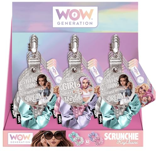 WOW Generation 2-in-1 Haargummi und Schlüsselanhänger (Farbe kann variieren)